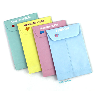 Cute Organs Stationery - Heart Brain Lung & Liver Stationery w/ Stickers