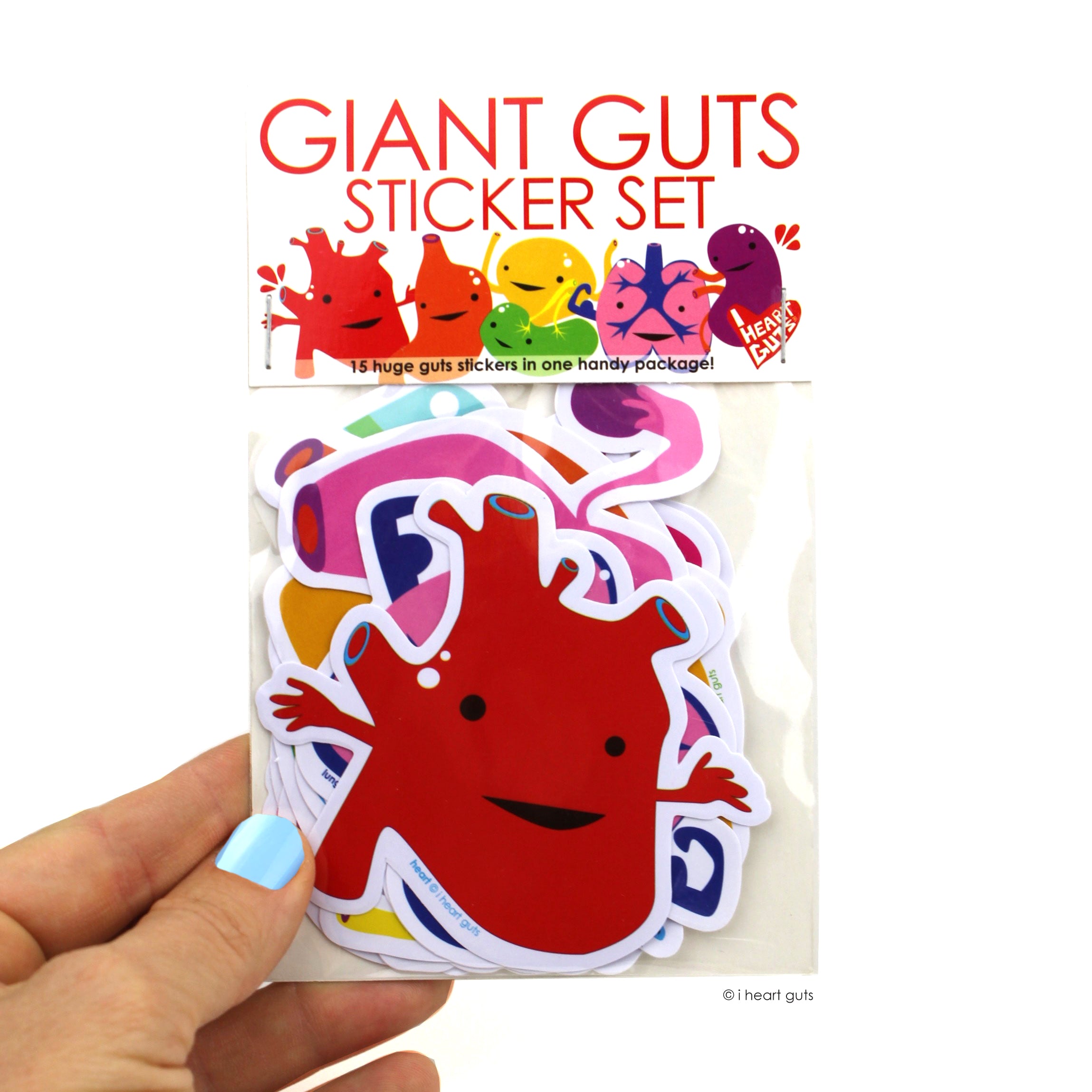 Giant Guts Sticker: Pack of 15