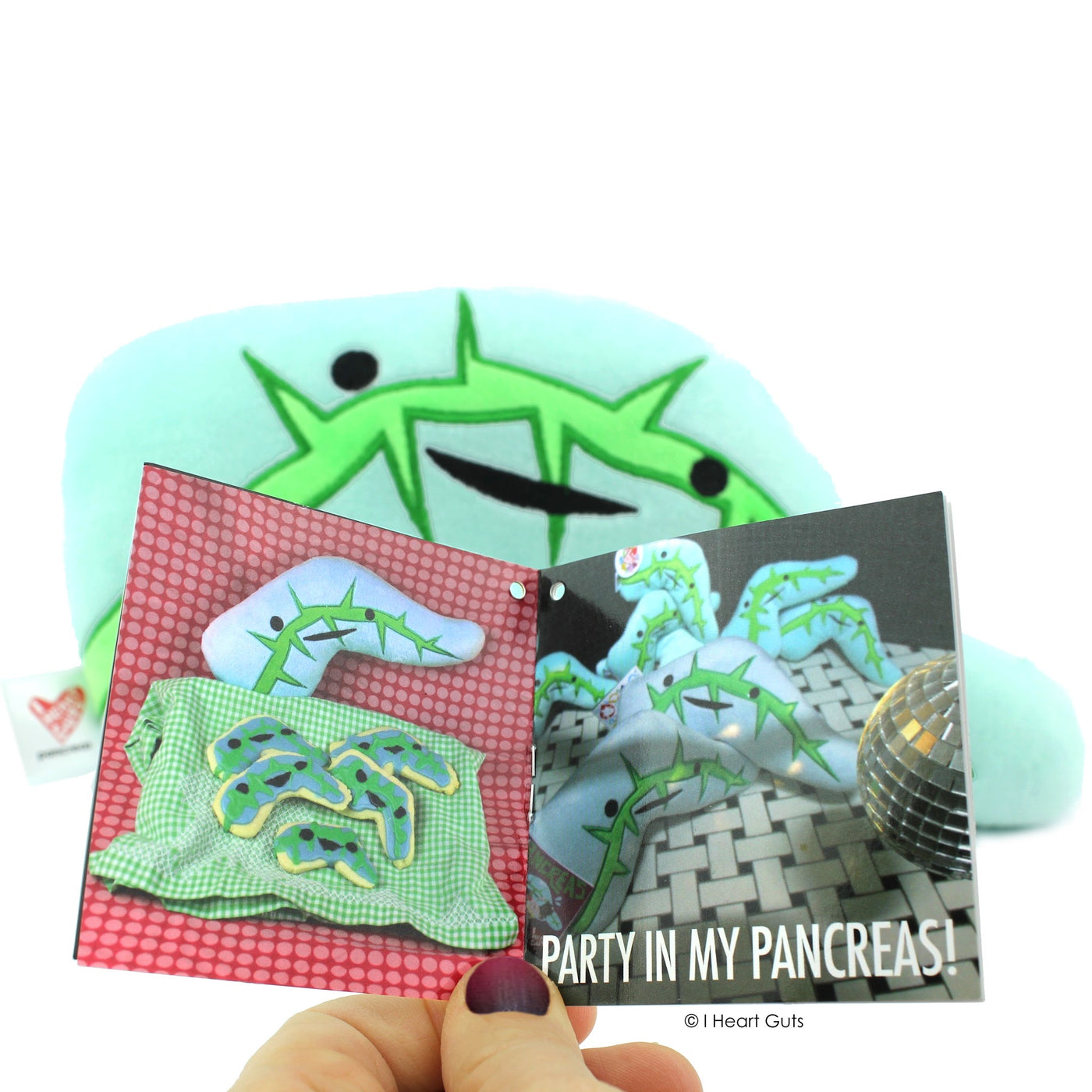 Pancreas Plush - Sweet on You - Plush Organ Stuffed Toy Pillow - I Heart Guts