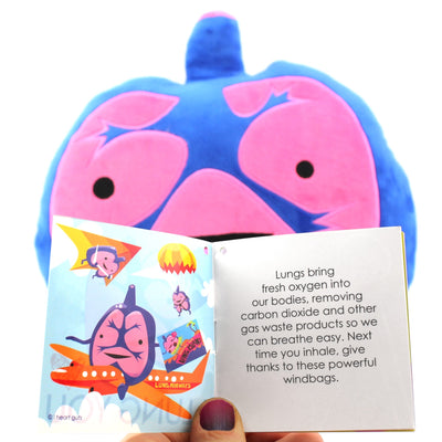 Lungs Plush - I Lung You - Plush Organ Stuffed Toy Pillow - I Heart Guts