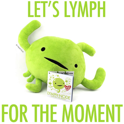 Lymph Node Plush - Rock Your Antibody - Plush Organ Stuffed Toy Pillow - I Heart Guts