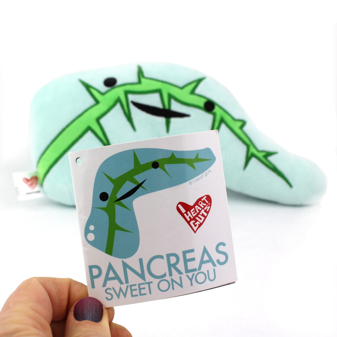 Pancreas Plush - Sweet on You - Plush Organ Stuffed Toy Pillow - I Heart Guts