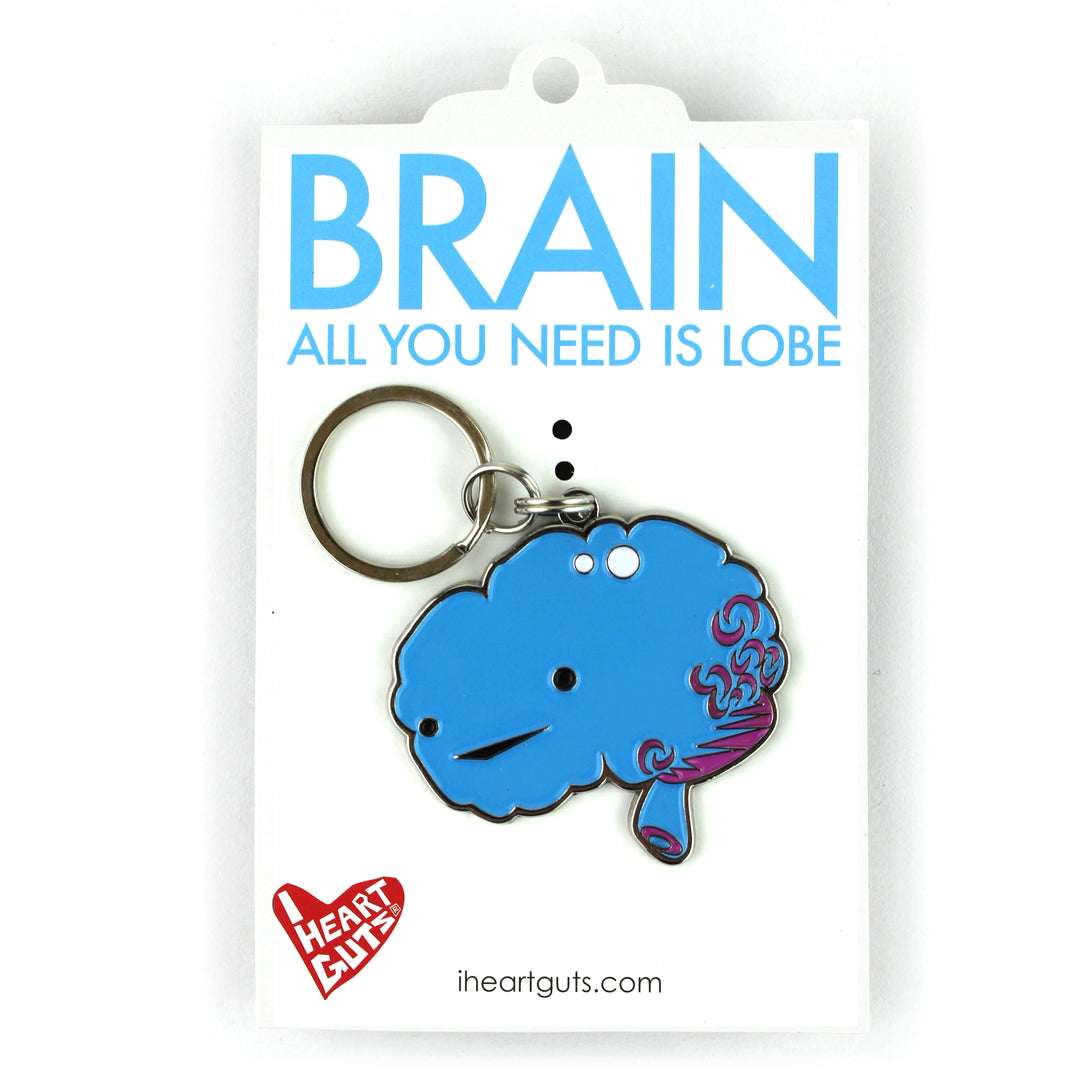 Brain Keychain All You Need Is Lobe I Heart Guts Plush Organs