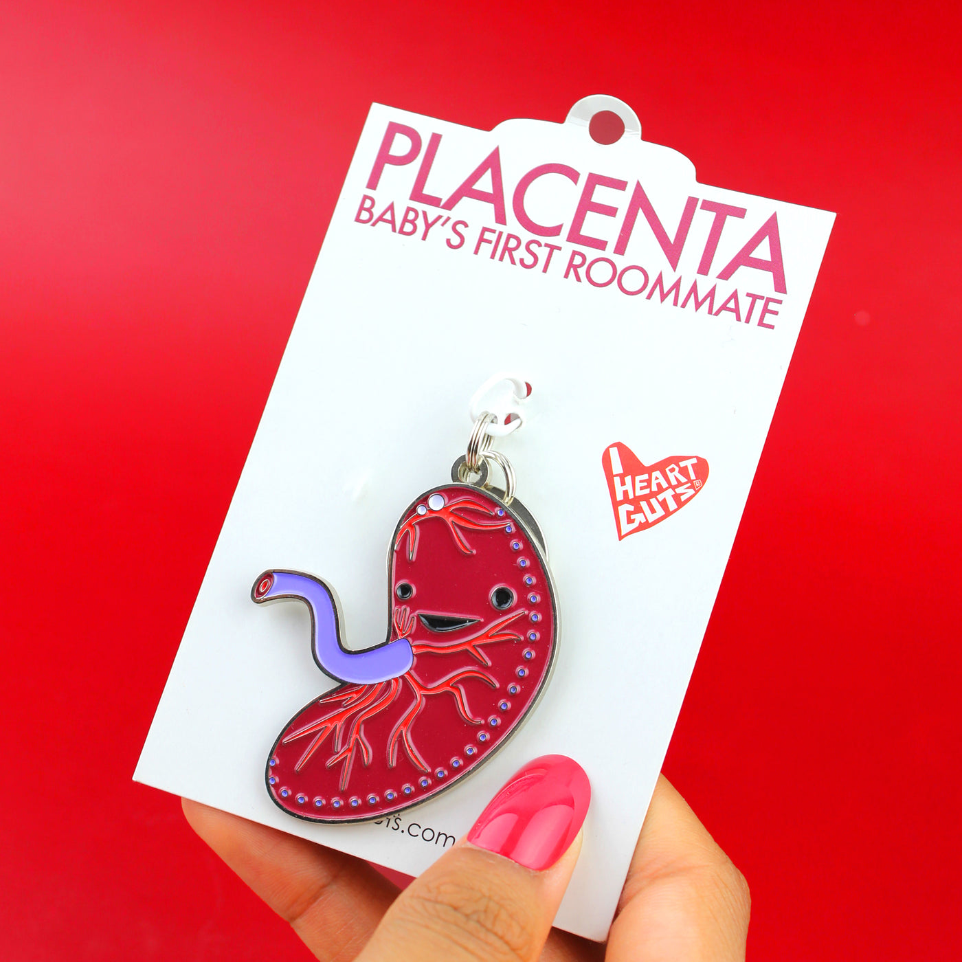 Placenta Keychain - Baby's First Roommate - I Heart Guts