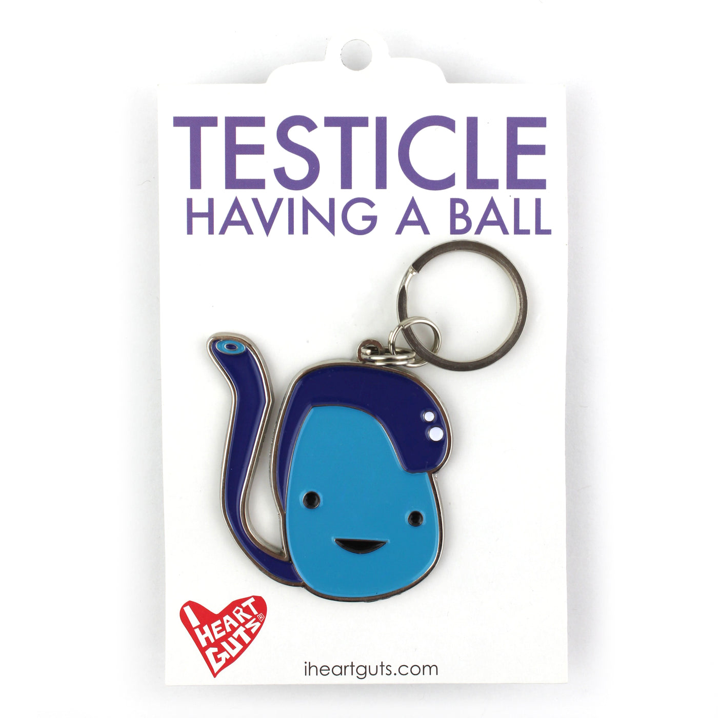 Testicle Keychain - Funny Testicular Cancer Keychain - Vasectomy Humor Keychain