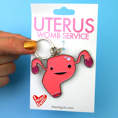 Uterus Keychain - Cute Womb Keychain - Uterus Keychain for Pregnancy, IVF, TTC