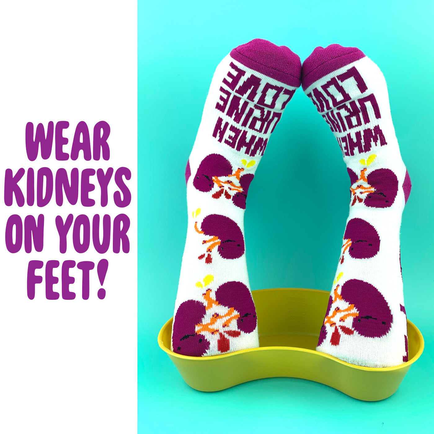 Kidney Socks - When Urine Love + Let's Get Renal - I Heart Guts