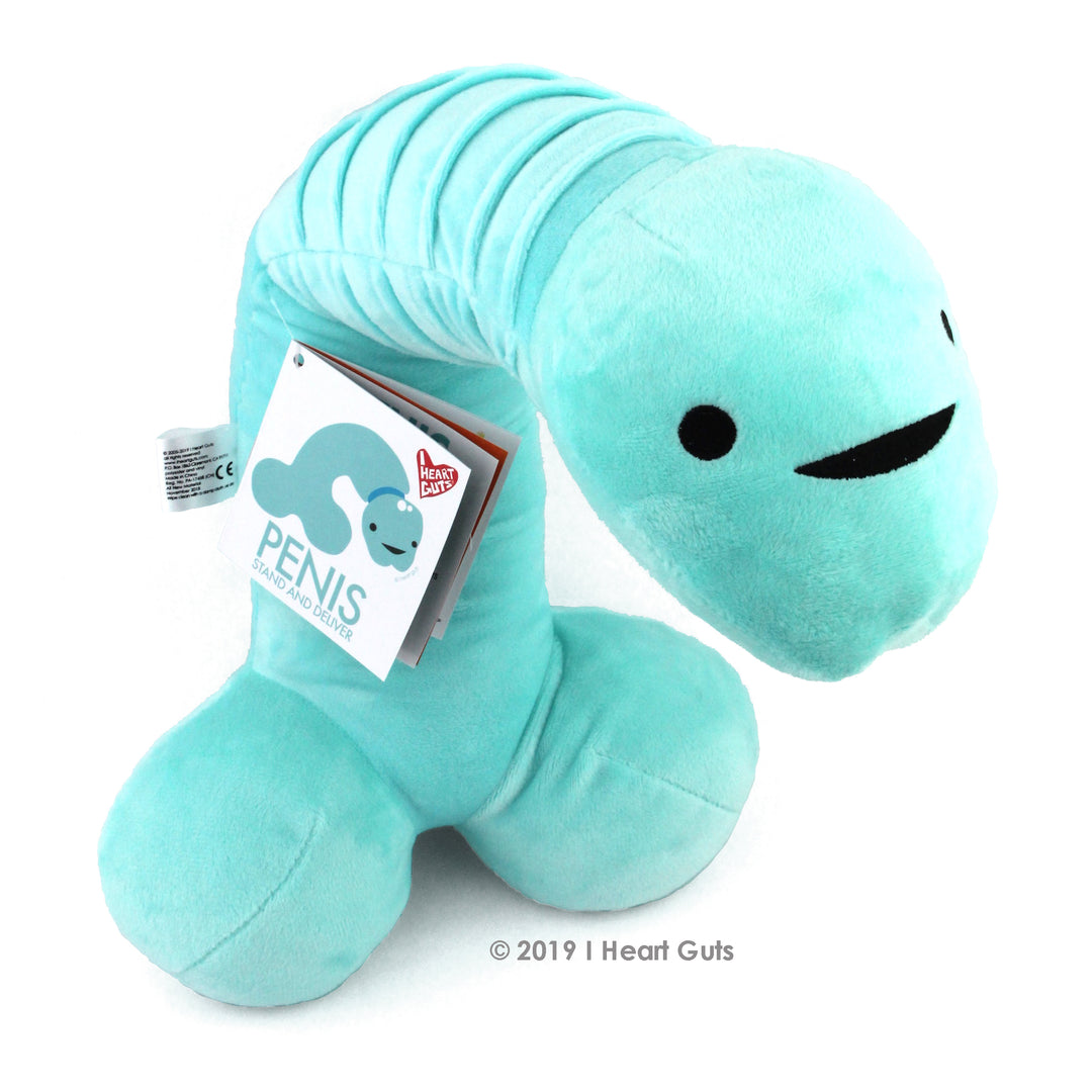 Penis Neck Pillow With Foreskin Pocket Adjustable Travel Phallus Plushie I Heart Guts Plush Organs
