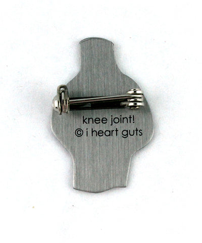Knee Joint Lapel Pin - Weak in the Knees for You - I Heart Guts