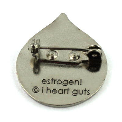 Estrogen Art Enamel Lapel Pin - Hormone of One's Own - I Heart Guts