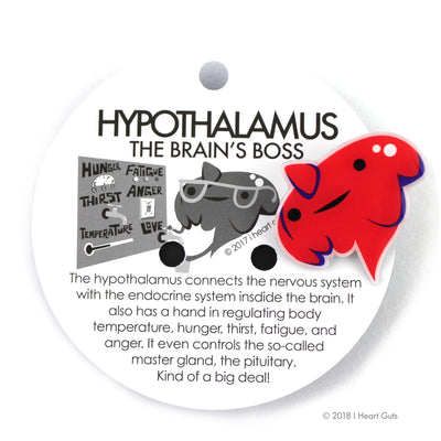 Hypothalamus Lapel Pin - Neuroscience Brain Pins - Funny Cute Brain Pins