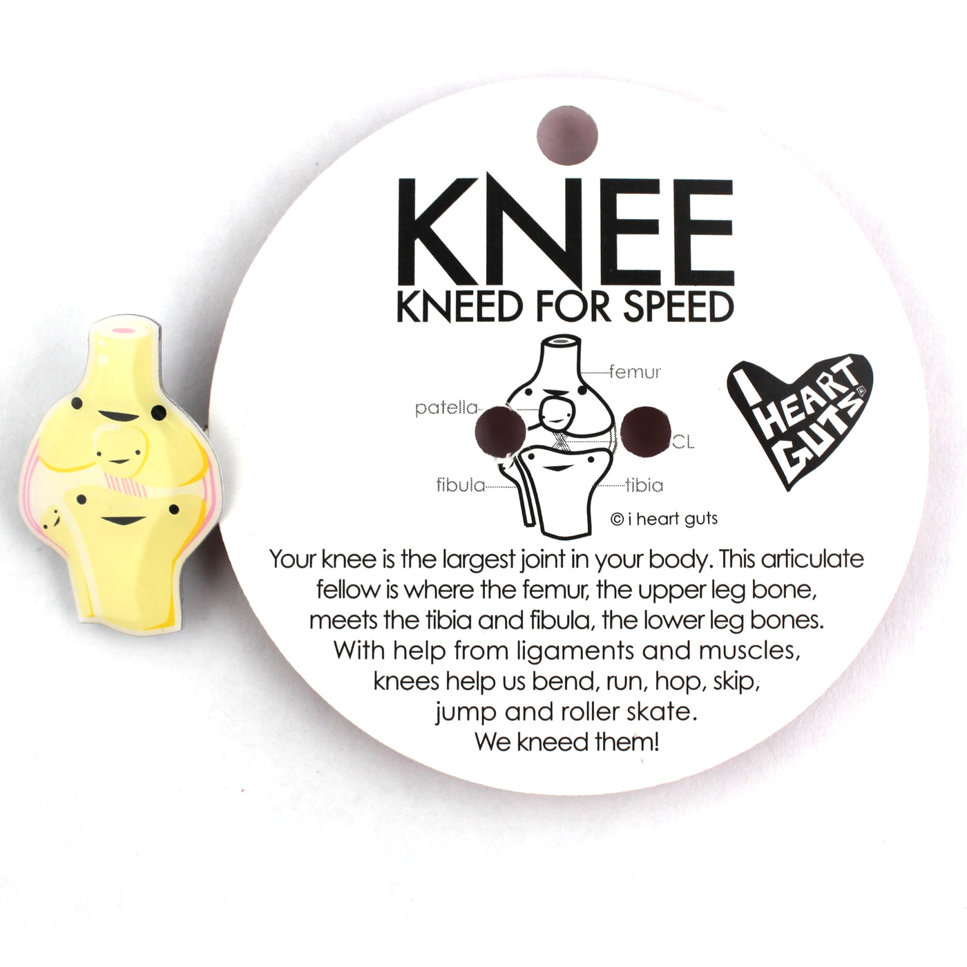 Knee Joint Pin - Cute Knee Pin - Knee Replacement Surgery Pin - Knee Pain Humor