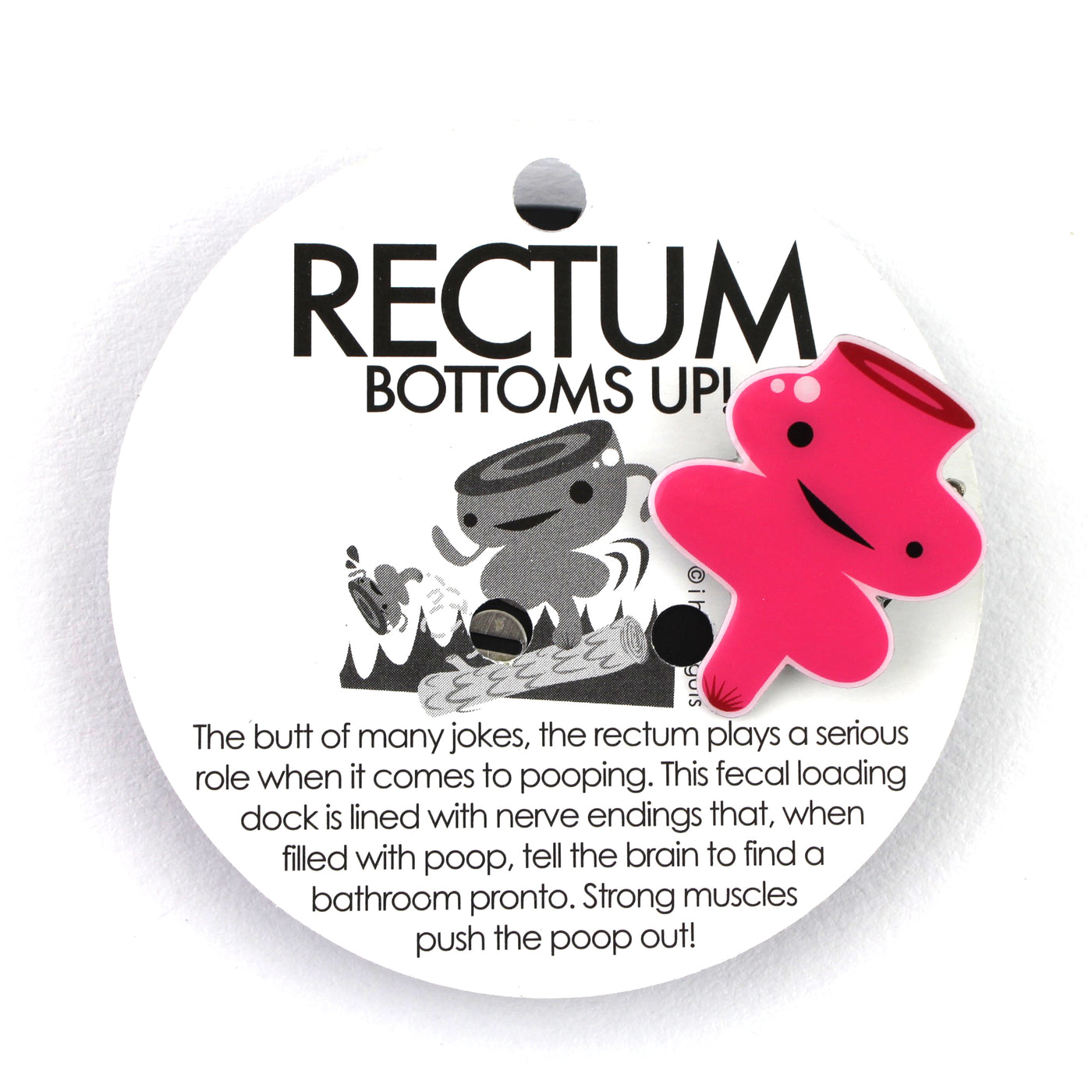 Rectum Pins | Cute Rectal Pins & Gifts - Colorectal Surgery Funny Pins