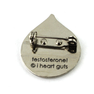 Testosterone Art Enamel Lapel Pin - Game of Hormones - I Heart Guts
