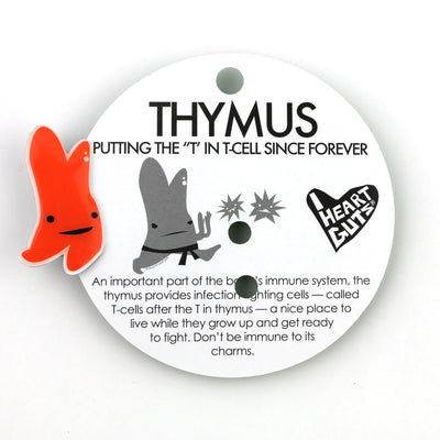 Thymus Gland Lapel Pin - Not Immune To Your Charms - I Heart Guts