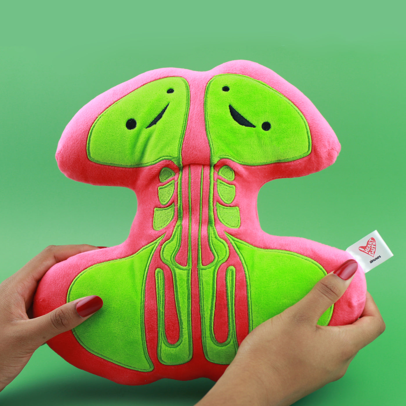 Sinus Plush - Breathing Buddies - Plush Organ Stuffed Toy Pillow - I Heart Guts