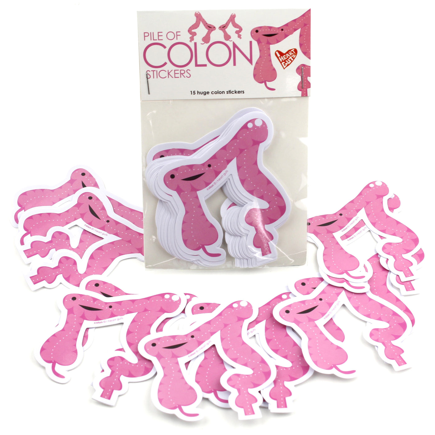 Colonoscopy Sticker Designs Colon Stickers - Cute Colon Stickers for IBS IBD Humor and Awareness