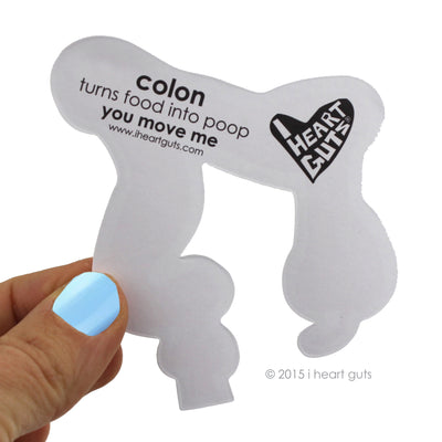 Pile of Colon Stickers - 15 Colon Stickers - I Heart Guts