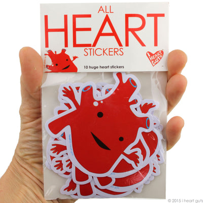 Heart Stickers | Cute Heart Stickers - Anatomical Human Heart Stickers