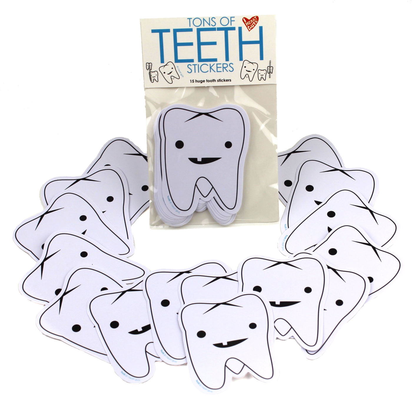 Tooth Stickers - Cute Teeth Stickers Dental Giveaways - Funny Bulk ...