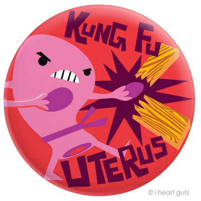 Kung Fu Uterus Magnet - I Heart Guts